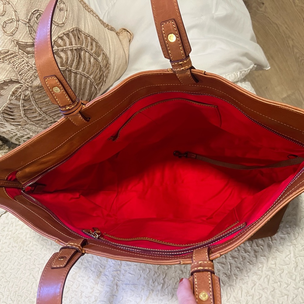 Dooney & Bourke XL Florentine Suzette tote. Weekender, travel . Color Natural - Picture 4 of 8